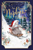 Bear On Sledge Nephew Photo Finish Christmas Card