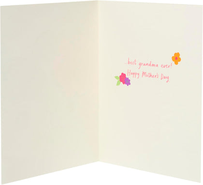 Woof Holding Large Flower Grandma Mother's Day Card
