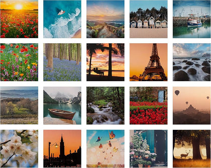 Scenic Photographic Multipack of 20 in 20 Designs Gallery Blank Cards
