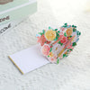 Half‑Masked Floral Bloom 3D Pop Up Greeting Card