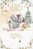 Bears Opening Gift Near Tree Wonderful Fiancé Handmade Christmas Card