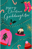 Festive Design Heartfelt Wishes Goddaughter Christmas Card