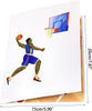 Basketball Players 3D Pop Up Greeting Card