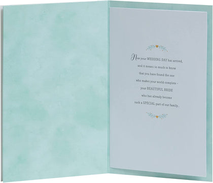 Pretty Cake Design Son & Daughter-In-Law Wedding Congratulations Card