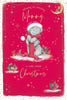 Bear And Present Mammy Christmas Card