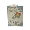 On Birth Grandson Cute Mouse With Alphabet Blocks Design Congratulations Card