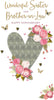 Sister & Brother-In-Law Hand-Finished Anniversary Congratulations Card