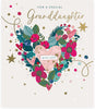 Foliage Heart Design Granddaughter Christmas Card