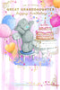 Bear Stood On Chair By Cake Celebration Great Granddaughter Birthday Card