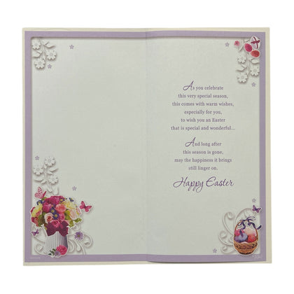 From All Of Us Flower Vase and Eggs Design Easter Card