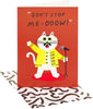 Freddie Mercury Cat Design Blank Card for All Occasions