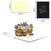 Personalised Black & Gold Cake 3D Pop Up Birthday Card
