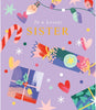 Festive Cracker & Gifts Design Lovely Sister Christmas Card