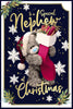 Bear Holding A Stocking Full Of Presents Special Nephew Photo Finish Christmas Card