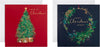 Xmas Tree & Wreath Pack of 16, 2 Designs Multipack Charity Christmas Cards