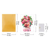 Blushing Blooms Rose Bouquet 3D Pop Up Vase Greeting Card