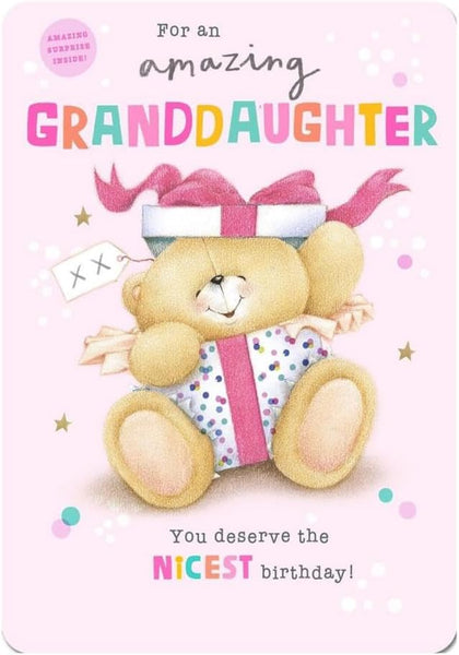 Amazing Granddaughter Forever Friends Birthday Card