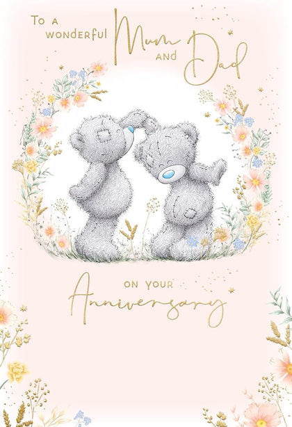 Bears Dancing Mum And Dad Wedding Anniversary Card