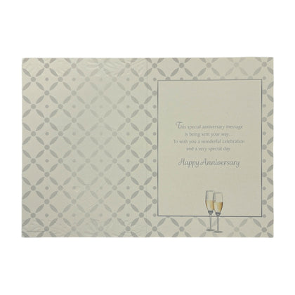 Traditional Champagne Glass Design Anniversary Card