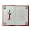 To My Fiancée Elegant Woman Holding Flowers Design Christmas Card