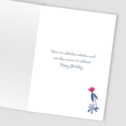  Bubbly Blossoms! Contemporary 60th Birthday Card