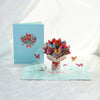 Blue Sealed Butterfly Bouquet 3D Pop Up Greeting Card