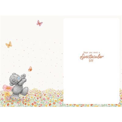 Bear And Large Yellow Flowers Best Mum Ever Mother's Day Card