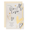 Gold Foil Hearts Design & Heartfelt Verse Foe One I Love Birthday Card