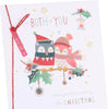 Owls Sitting on a Branch Both of You Christmas Card