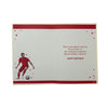 A Man In Red Soccer Uniform Customized Male Birthday Card