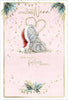 Bear With String Lights In A Heart Shape Nana Christmas Card