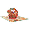 Festive Basket with Santa & Holiday Decor 3D Pop Up Christmas Card