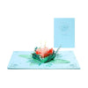 Blushing Peony Bloom 3D Pop Up Greeting Card