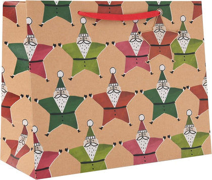 Santa Kraft Design Multipack of 3 Large Gift Bags for Him/Her/Friend Christmas