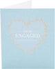 Heart Design Bride & Groom Engagement Congratulations Card
