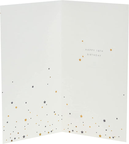 Gold Foil Stars with Keepsake 18th Birthday Card