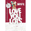 Boofles Standing On Lettering Wife Christmas Card