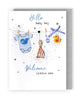 Hello Baby Boy Welcome Little One Congratulations Card