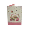 Open Blank Female Birds with Bunting and Basket Of Flowers Design Card