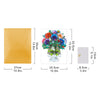 Bright Dahlia Bouquet Gift Design 3D Pop Up Card