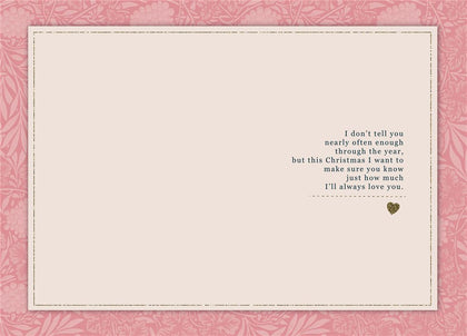 Elegant Design Wife Christmas Card