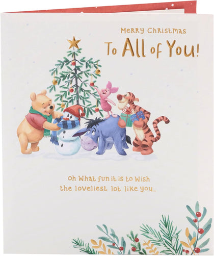 Disney Winnie the Pooh & Friends Design for All of You Christmas Card