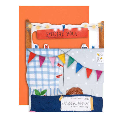 3D & Pop Up Children's Blanket Fort Design Kids Birthday Card