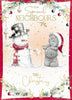 Bear With Snowman Wrapped In Fairy Lights Special Neighbours Christmas Card
