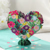 Floral Heart Wreath 3D Pop Up Thank You Card
