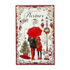 Festive Red & Gold Design Romantic Partner Christmas Card
