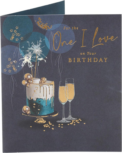 Luxury Cake Design One I Love Birthday Card