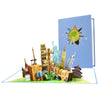 Iconic Monuments World Travel Landmarks 3D Pop Up Greeting Card