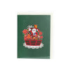Festive Basket with Santa & Holiday Decor 3D Pop Up Christmas Card