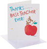 Woof Apple Design Best Teacher Thank You Appreciation Card